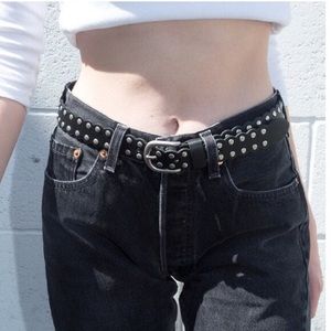 black studded belt